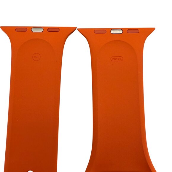 Hermès Apple Watch Band 44mm M/L Orange Silicone Replacement Strap - Picture 3 of 10